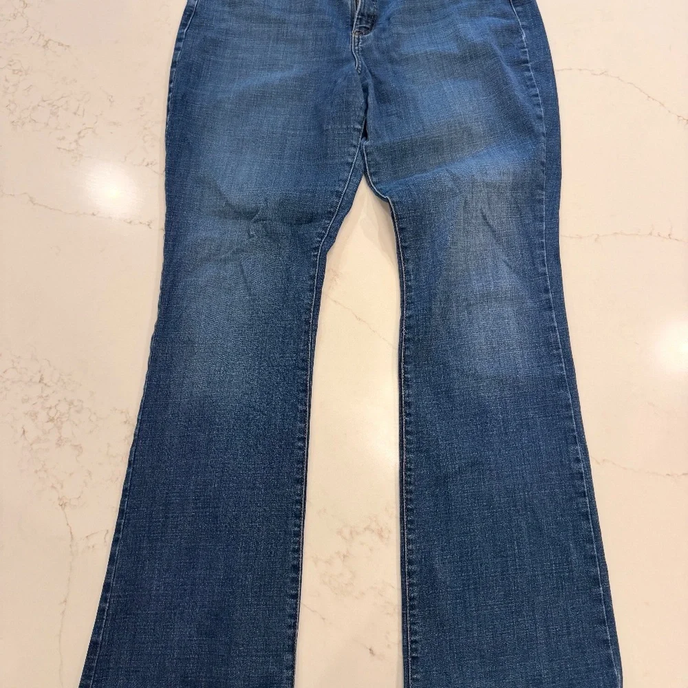 Lee Flex Motion Regular Fit Bootcut Jeans Women’s 16 Long Mid Rise Stretch Blue - Picture 2 of 5